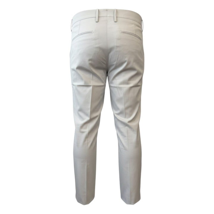 Slim Fit Light Grey Cropped Trousers with America Pockets
