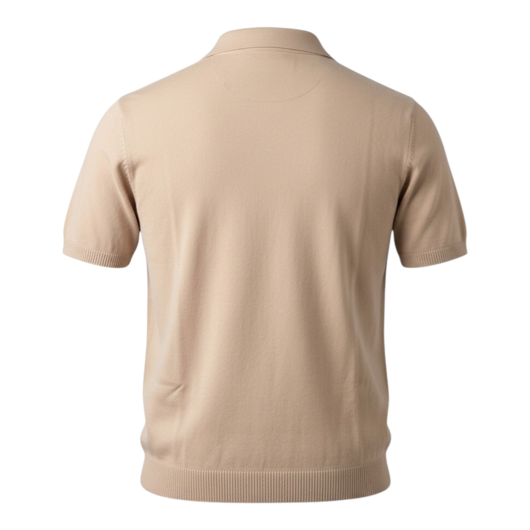 Short Sleeve Combed Cotton Rope Polo Shirt
