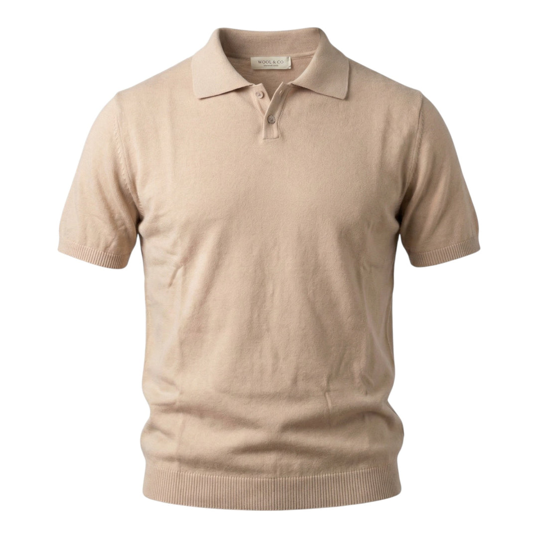 Short Sleeve Combed Cotton Rope Polo Shirt