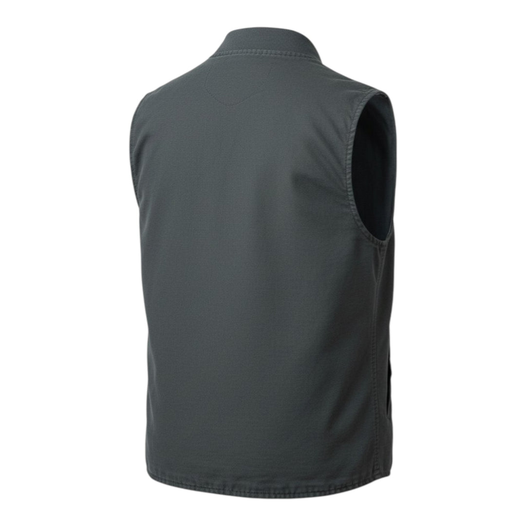 Navy Linen Blend Bear Sleeveless