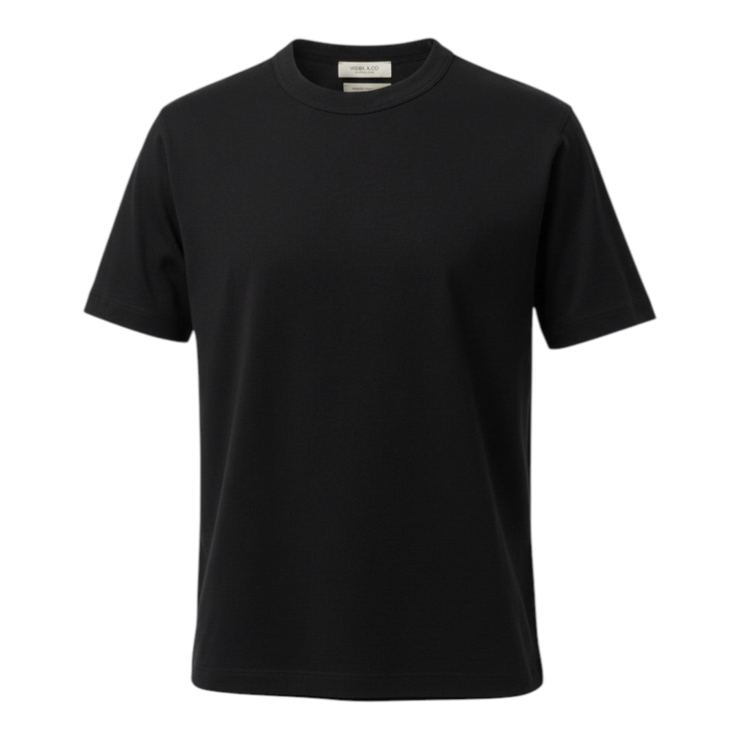 Black Comfort Jersey Crew Neck T-Shirt