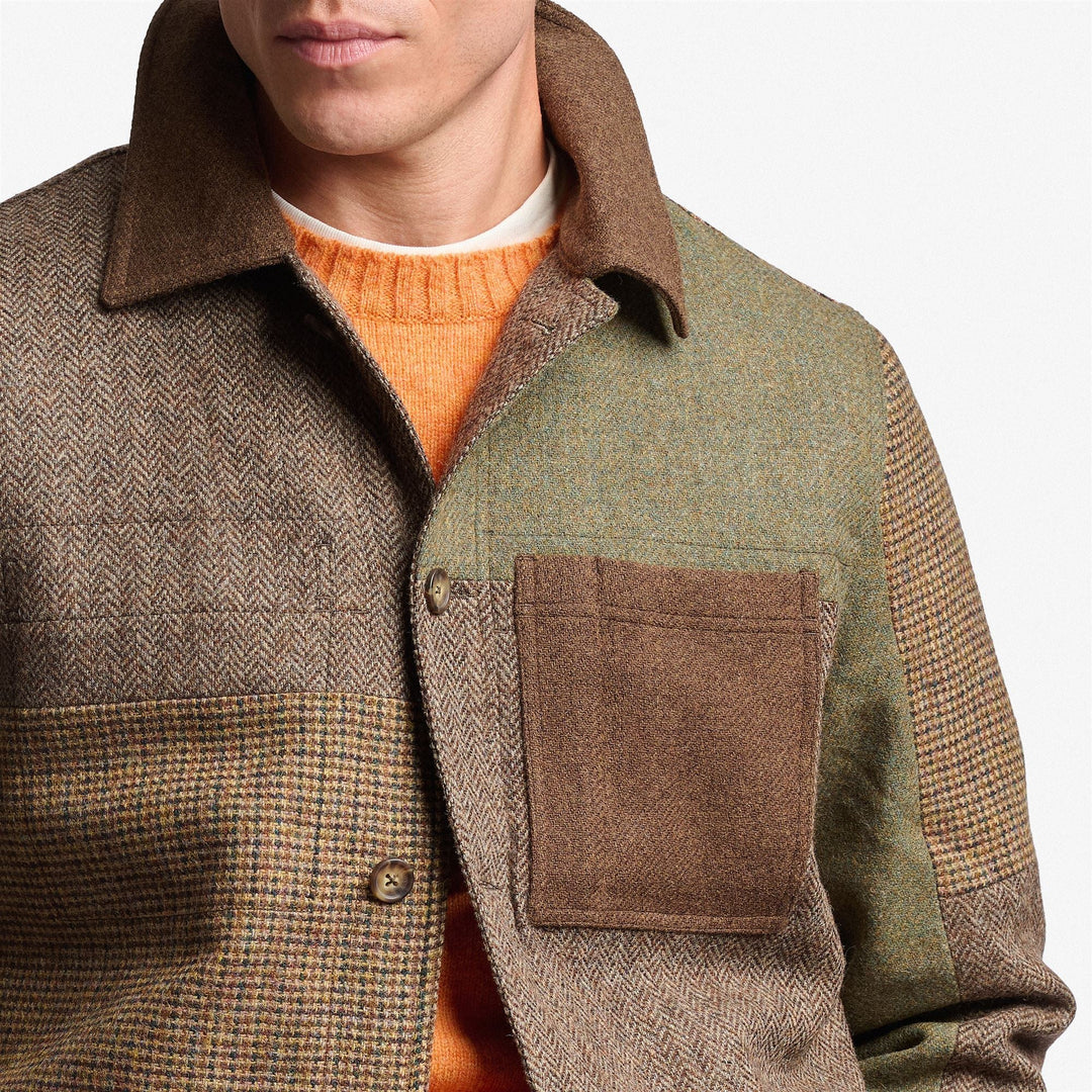 DORR PATCHWORK BROWN MULTICOLOR CHECK