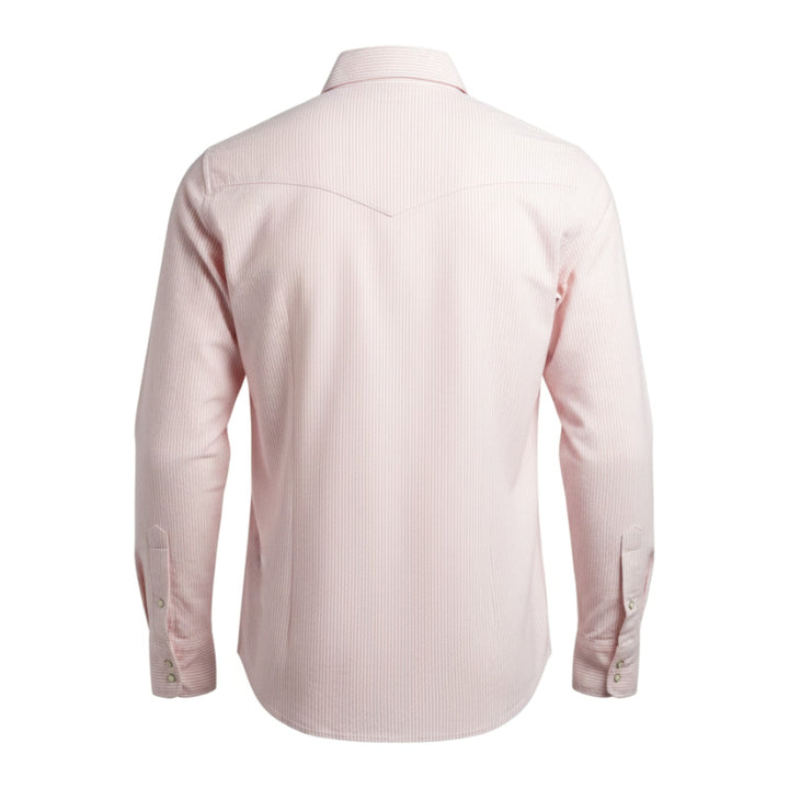 Western Oxford Shirt Flagstaf Striped White-Pink