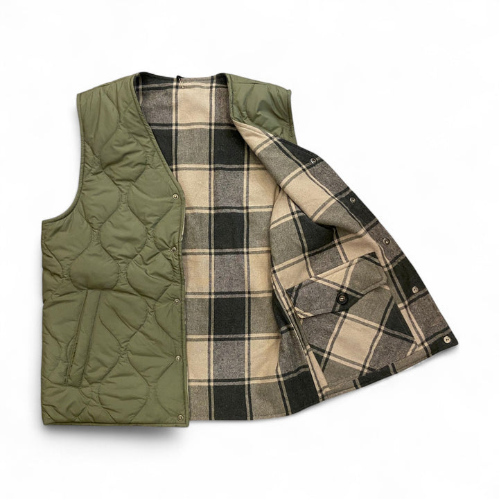 GREEN QUILTED VEST