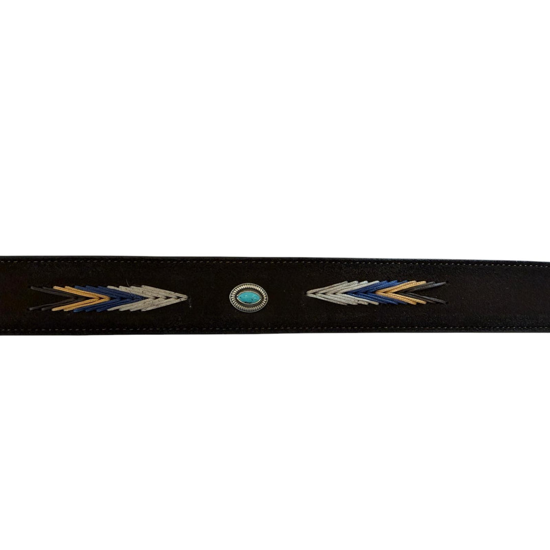 CINTURA IN PELLE SCAMOSCIATA TESTA DI MORO