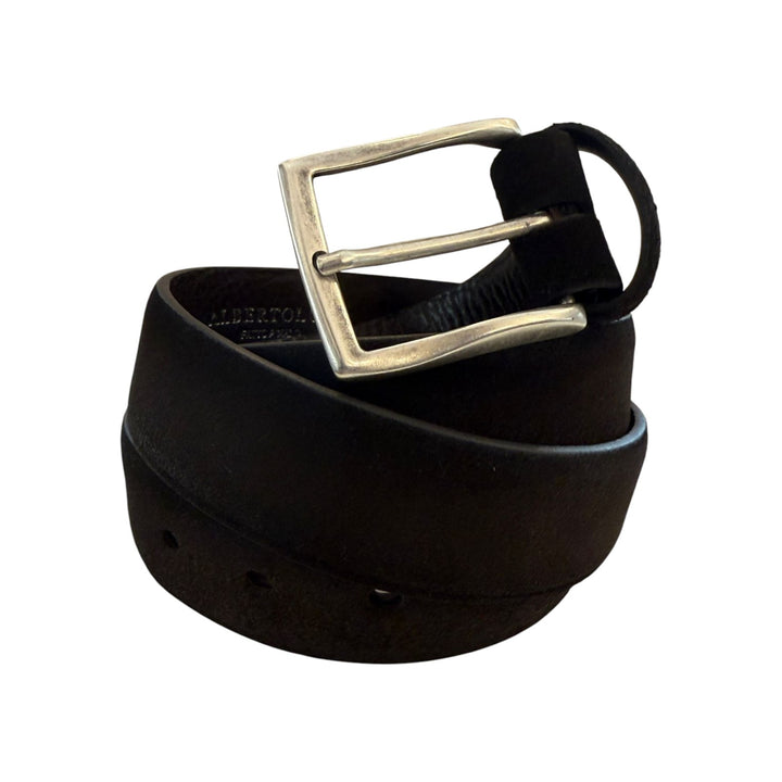 CINTURA IN PELLE SCAMOSCIATA TESTA DI MORO