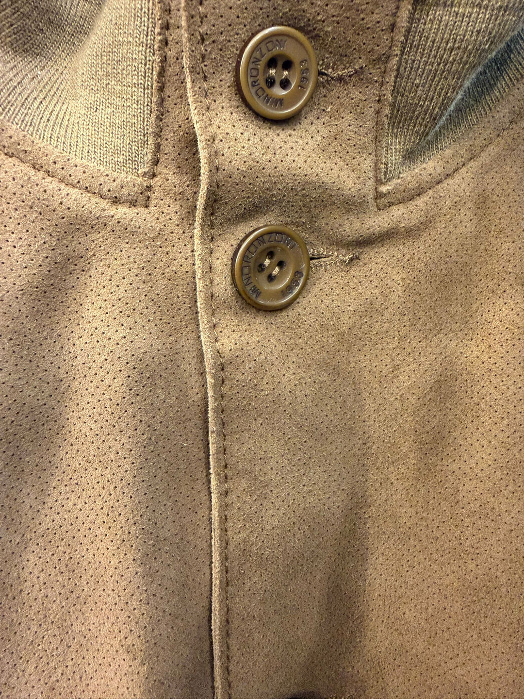 Giubotto Modello Valstar Vera Pelle Scamosciato Traforata Sabbia