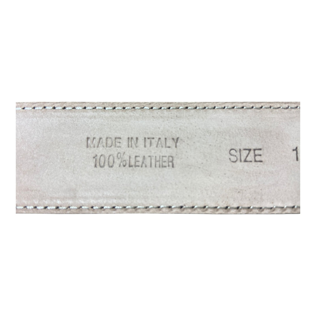 DARK BROWN LASER GENUINE LEATHER BELT