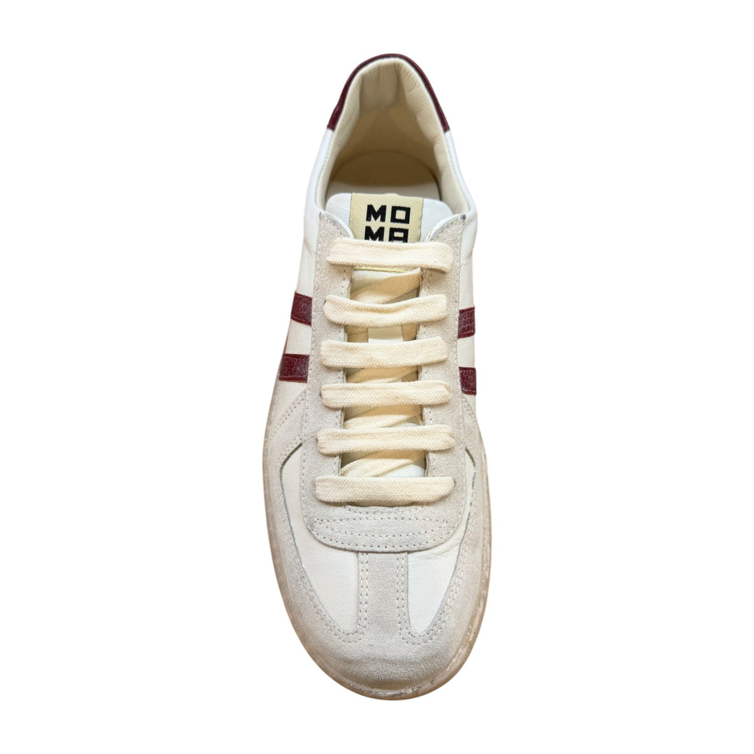 Sneakers in Vera Pelle Bianco-Marrone