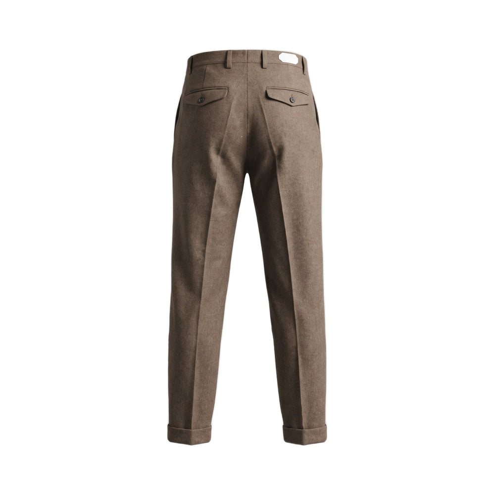 Aiburai PANTALONE URANO PR LANA MORO Marrone - foto 2