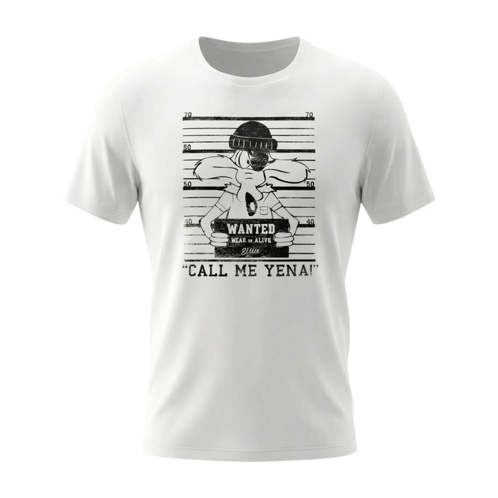 T-Shirt Manica Corta Grafica Wanted Bianco