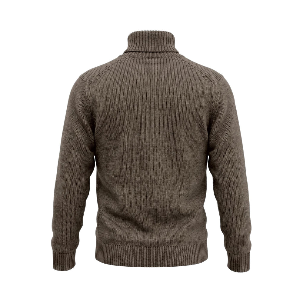 Bl'ker Vintage MAGLIONE COLLO ALTO FINEZZA5 MERINOS STEVE BROWN Marrone - foto 2