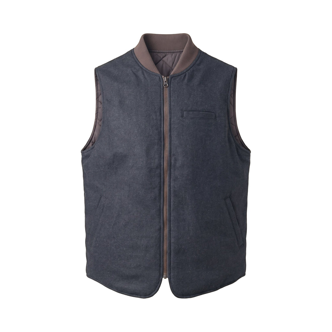 Bl'ker Vintage WOOL VEST REVERSIBILE OWL BROWN Marrone - foto 1