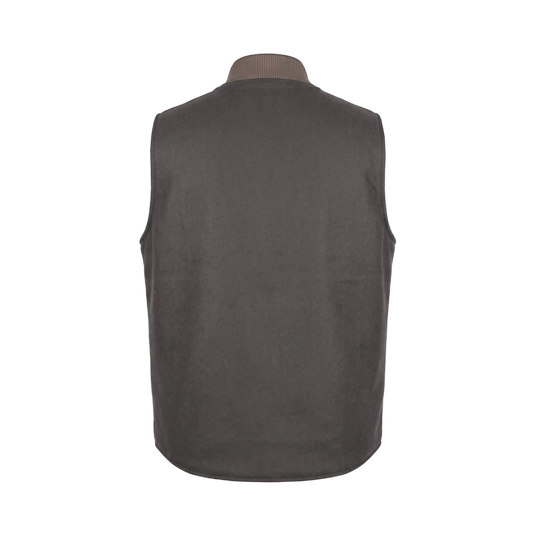 Bl'ker Vintage WOOL VEST REVERSIBILE OWL BROWN Marrone - foto 2