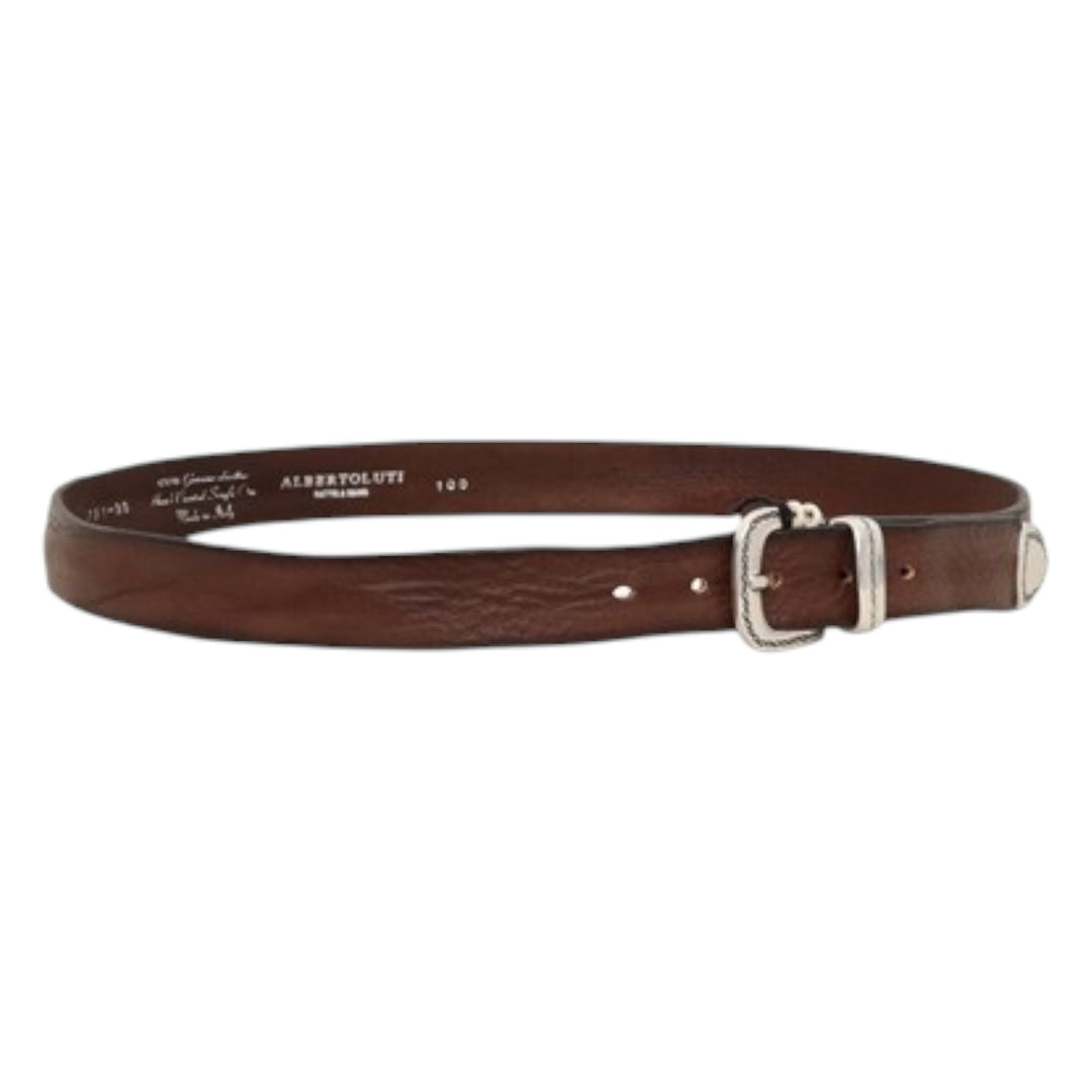 BROWN WESTERN GENUINE LEATHER BELT