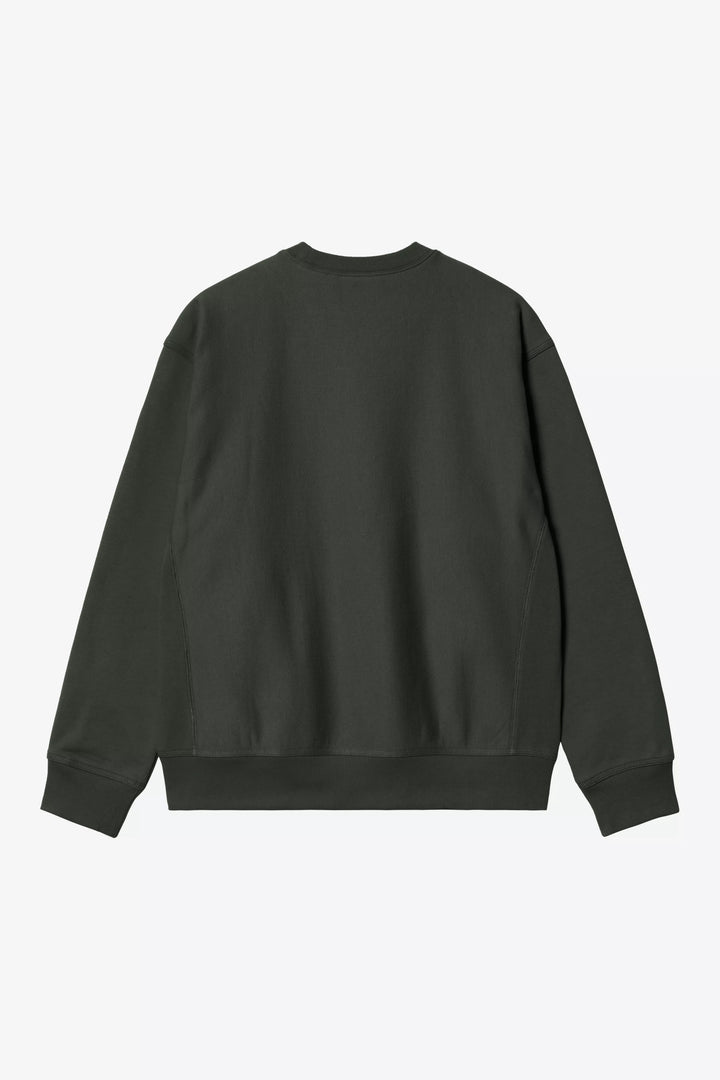 Carhartt Wip AMERICAN SCRIPT SWEAT RAVEN Grigio - foto 2