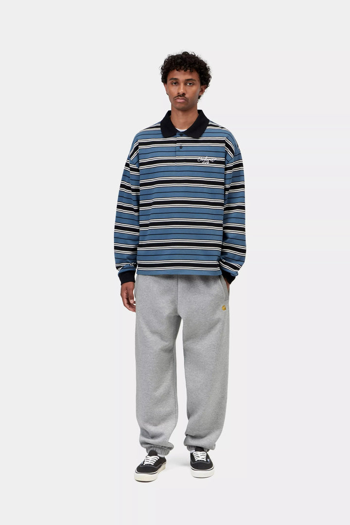 Carhartt Wip CHEASE SWEAT PANT GREY HEATHER/GOLD Grigio - foto 5