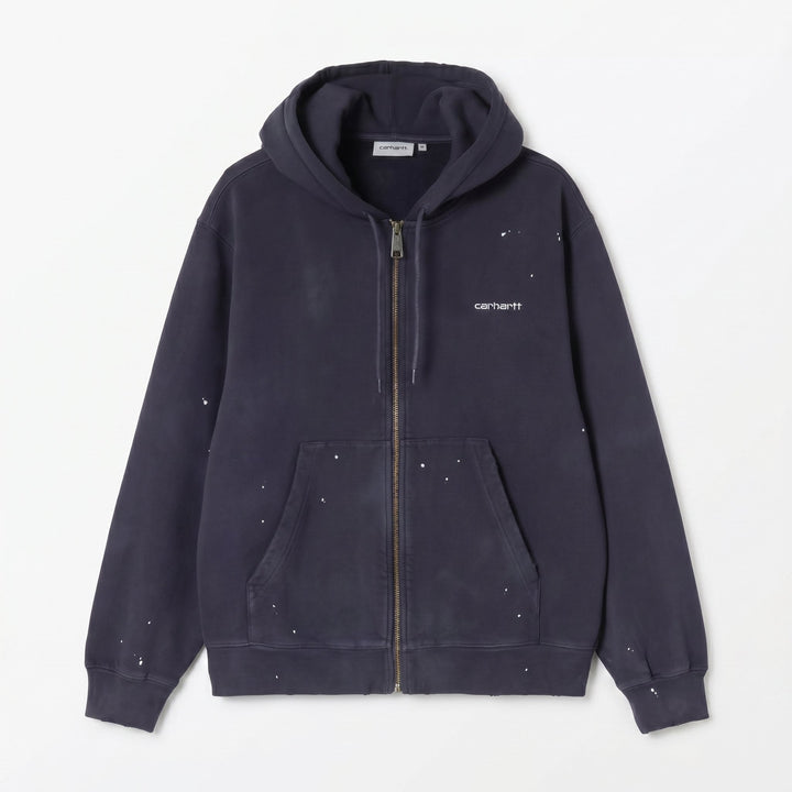 Carhartt Wip HOODED PAINTER JACKET DARK NAVY DESTROY WASH SPLATTER Blu - foto 1