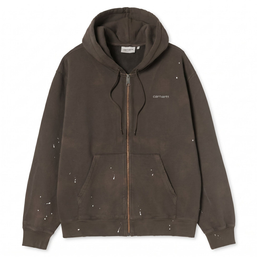 Carhartt Wip HOODED PAINTER JACKET TOBACCO DESTROY WASH SPLATTER Marrone - foto 1