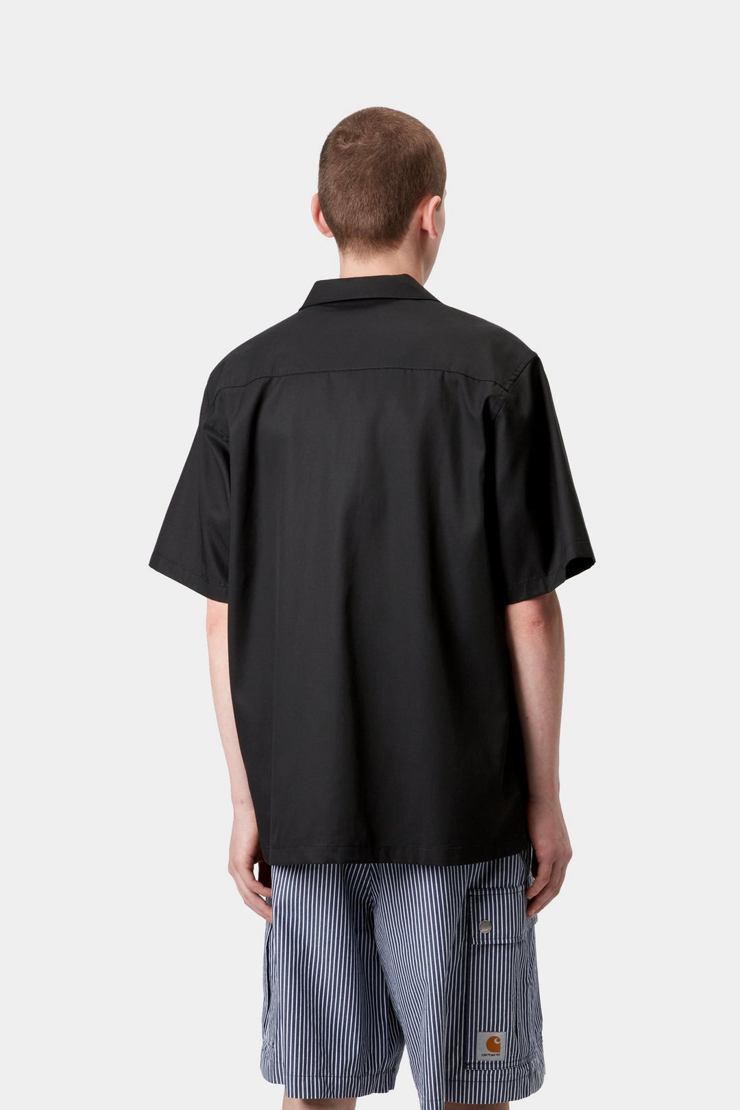 Carhartt Wip S/S Delray Shirt Black / White Nero - foto 4