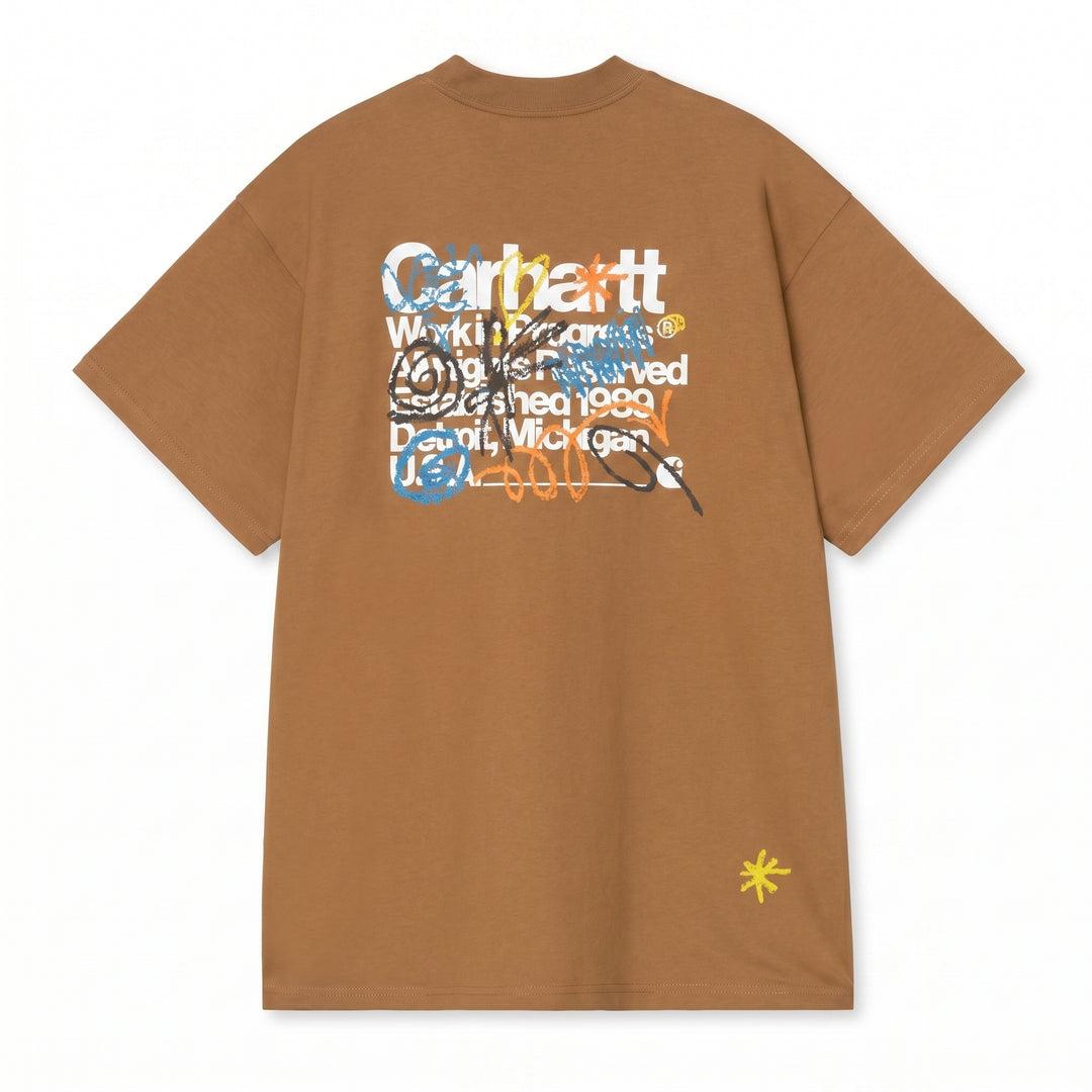 Carhartt Wip S/S Primary T-Shirt Hamilton Brown Marrone - foto 2