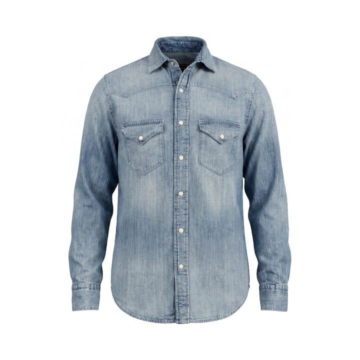 Chesapeake's WESTERN DENIM SHIRT FLAGSTAFF STONE BLEACH Blu - foto 1