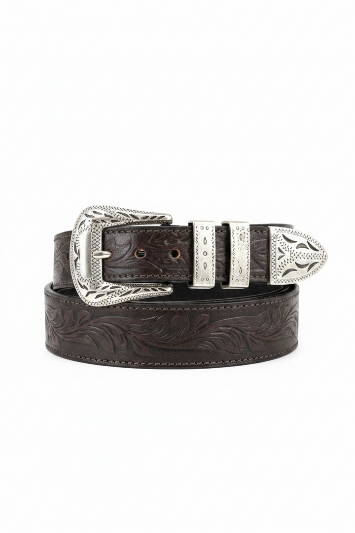 WESTERN TOOLED GENUINE LEATHER BELT