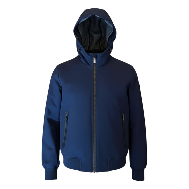 BOMBER TECNICO FELPATO CAPPUCCIO BLU