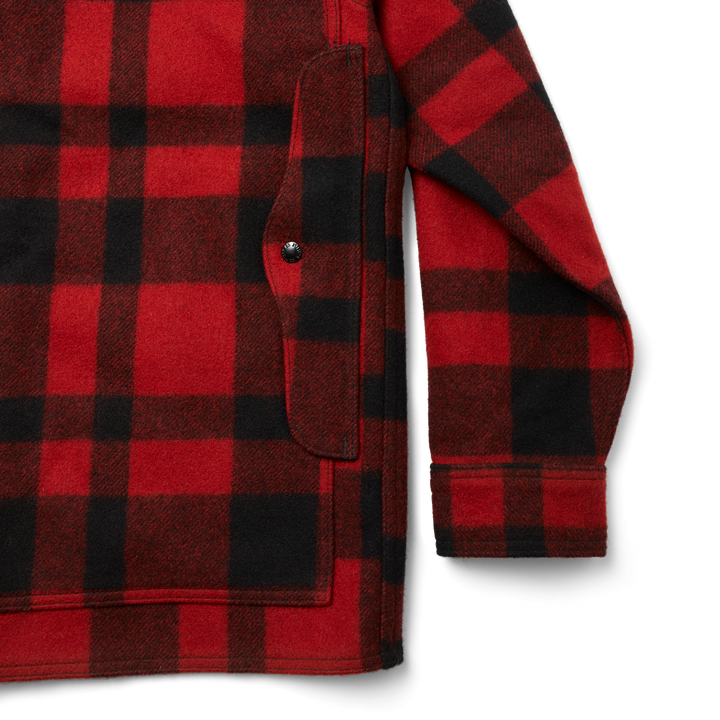 Filson Mackinaw Wool Cruiser Jacket Red/Black Plaid Rosso - foto 7