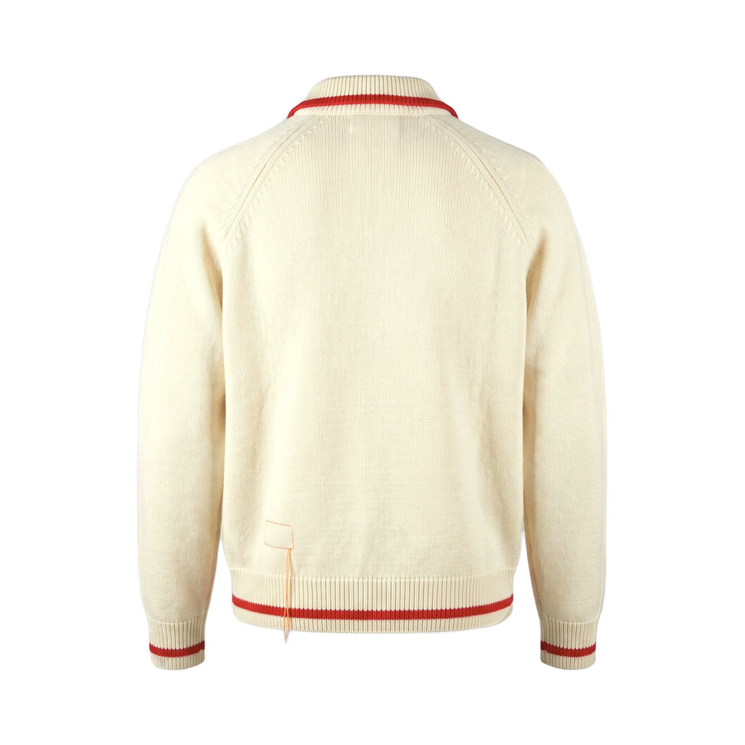 Fortela CROW MAGLIA IN LANA CON ZIP CREAM Bianco - foto 2