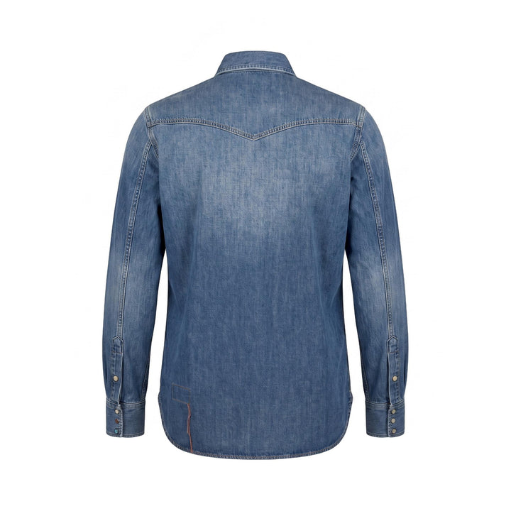 Fortela NTEX CAMICIA TEXANA DENIM STONE WASH Blu - foto 2