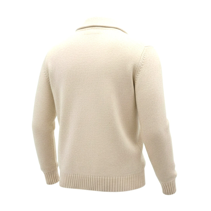 WHITE VIRGIN WOOL CARDIGAN