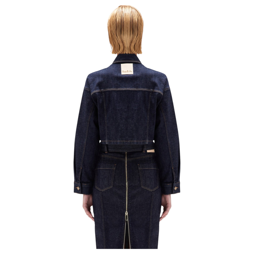 GIUBOTTO DENIM BLU SPILLA