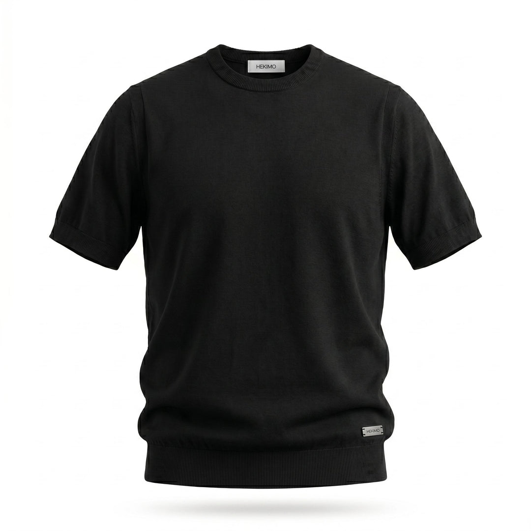 Heskimo Girocollo Manica Corta Finezza 18 Tensilk Nero Nero - foto 1