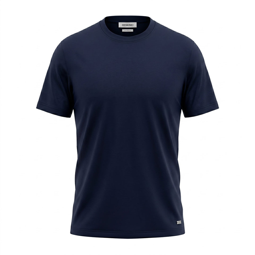 Heskimo T-Shirt Supima Cotton Gassed Merc Blue Blu - foto 1