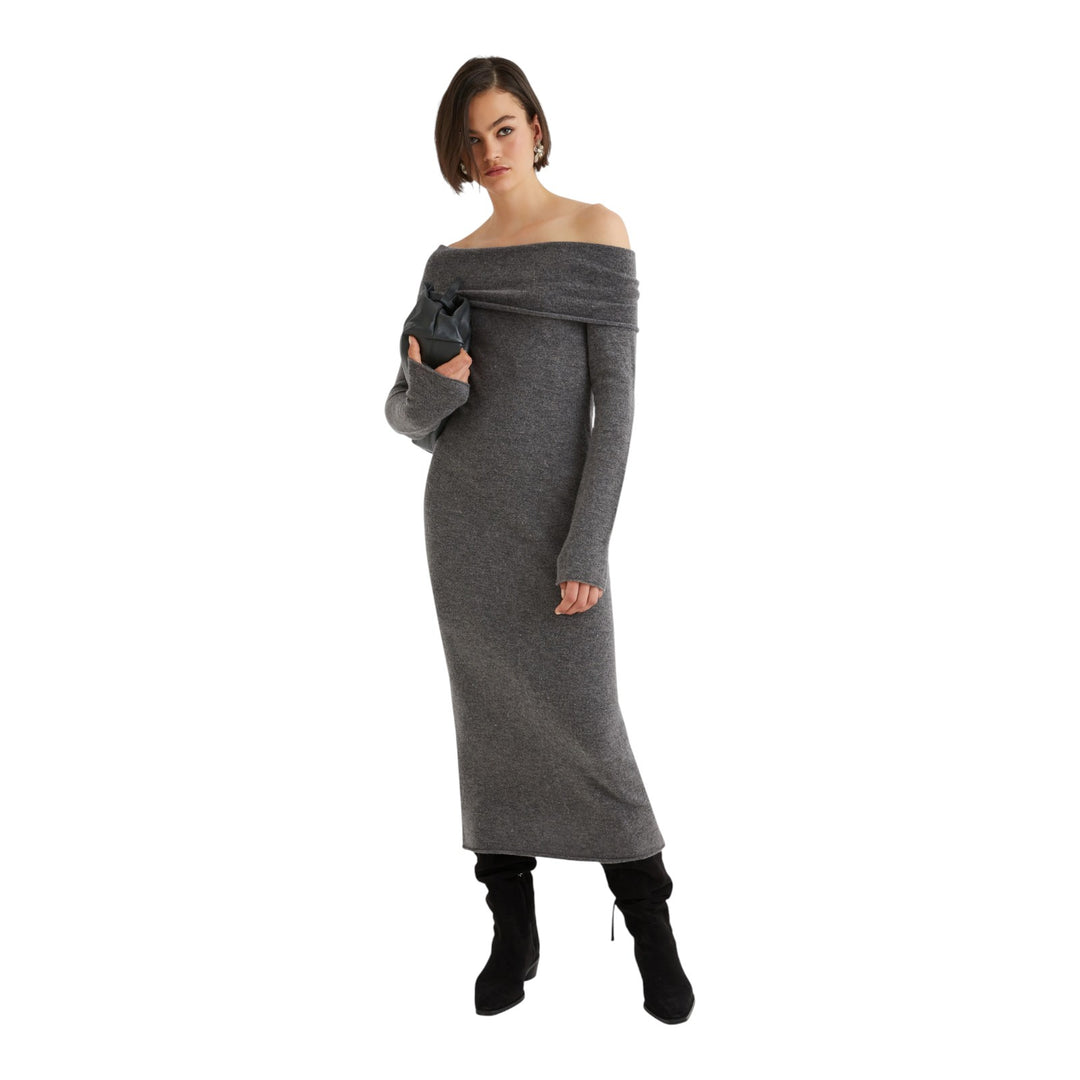 ARGO knit dress in MELANGE GREY