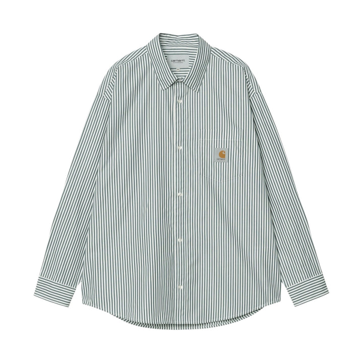 Camicia L/S Daldry Shirt Daldry Stripe, Office Blu/Bianco