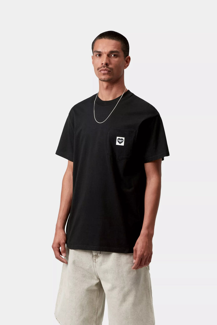 S/S SMALL HEART T-SHIRT BLACK