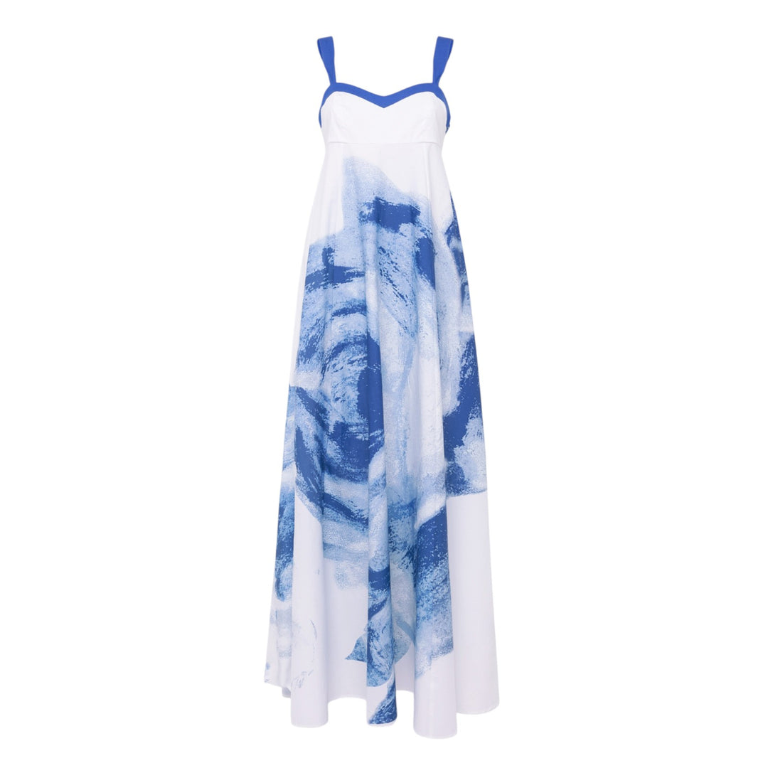 LIGHT BLUE PRINTED DRESS