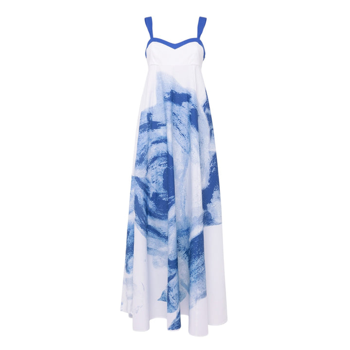 LIGHT BLUE PRINTED DRESS
