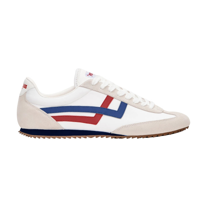 Racer 77 in White and Red/Blue Nylon