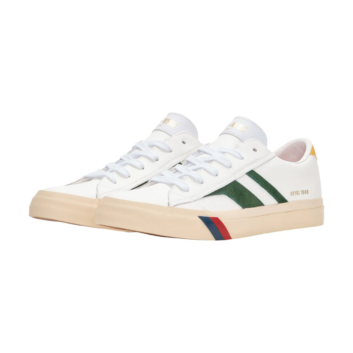 Royal Classic in White and Green Leather