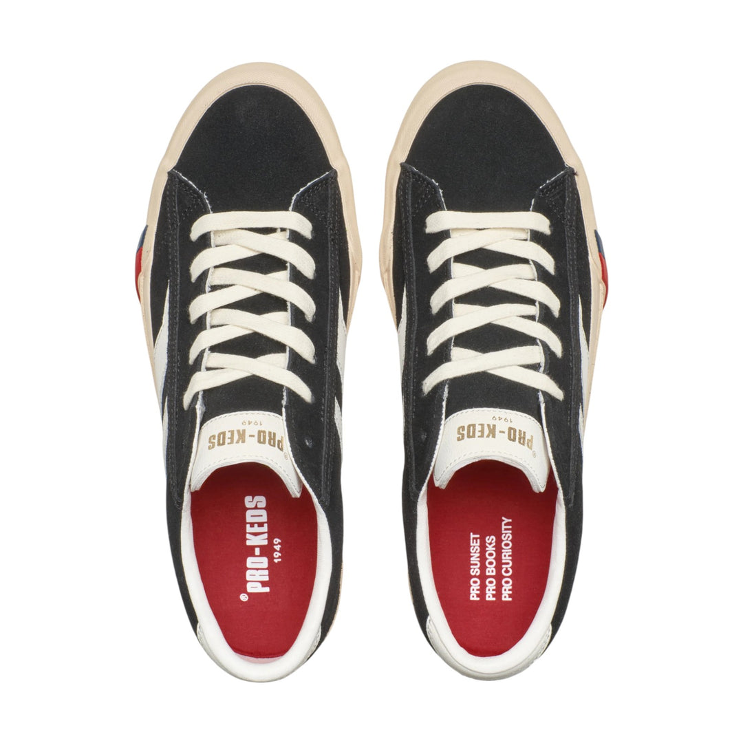 Royal Classic in Black and White Suede