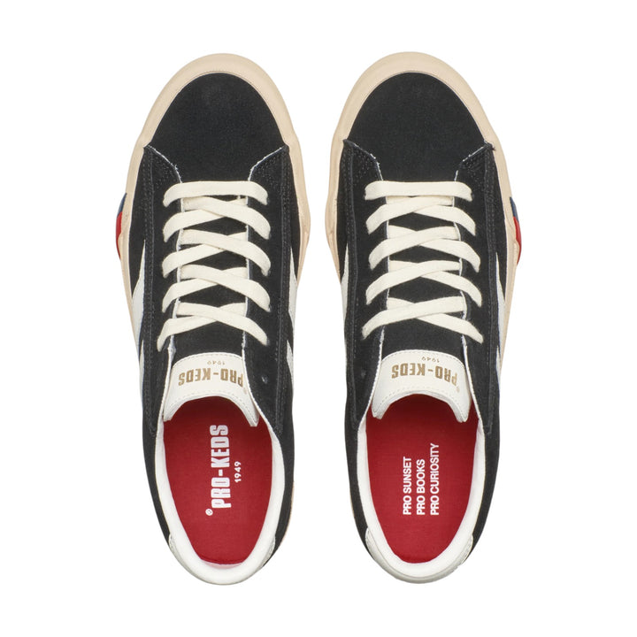 Royal Classic in Black and White Suede