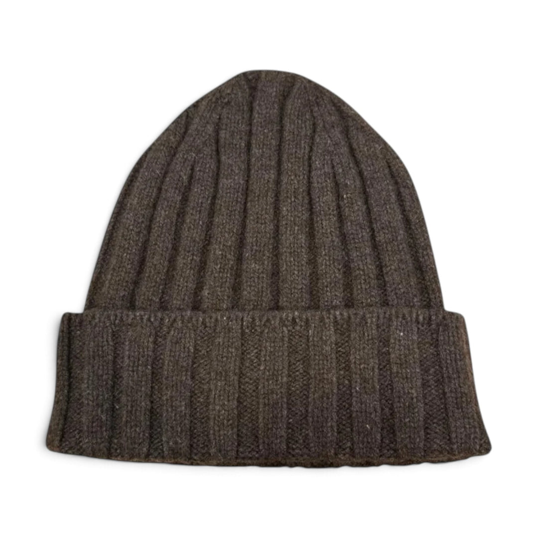 100% CASHMERE BALE HAT BROWN
