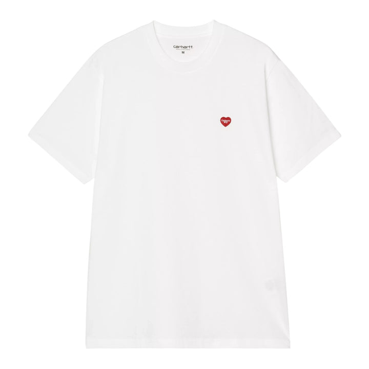 S/S SMALL HEART T-SHIRT WHITE-RED