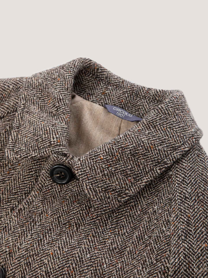 REGLAN COAT WOOL VIRGIN BARK