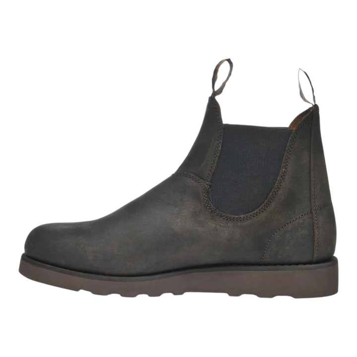 STIVALETTI SLIP ON PELLE SCAMOSCIATA MARRONE