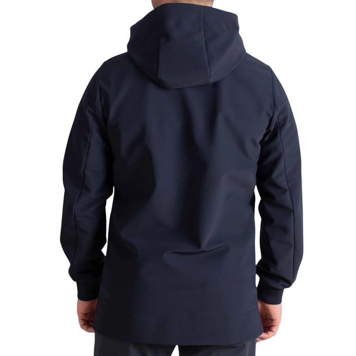BLUE TECHNICAL FLEECE HOODED PARKA