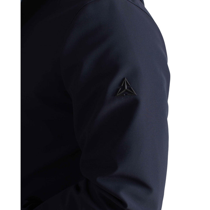 BLUE TECHNICAL FLEECE HOODED PARKA